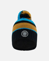 Ribbed Knit Pompom Beanie Hat