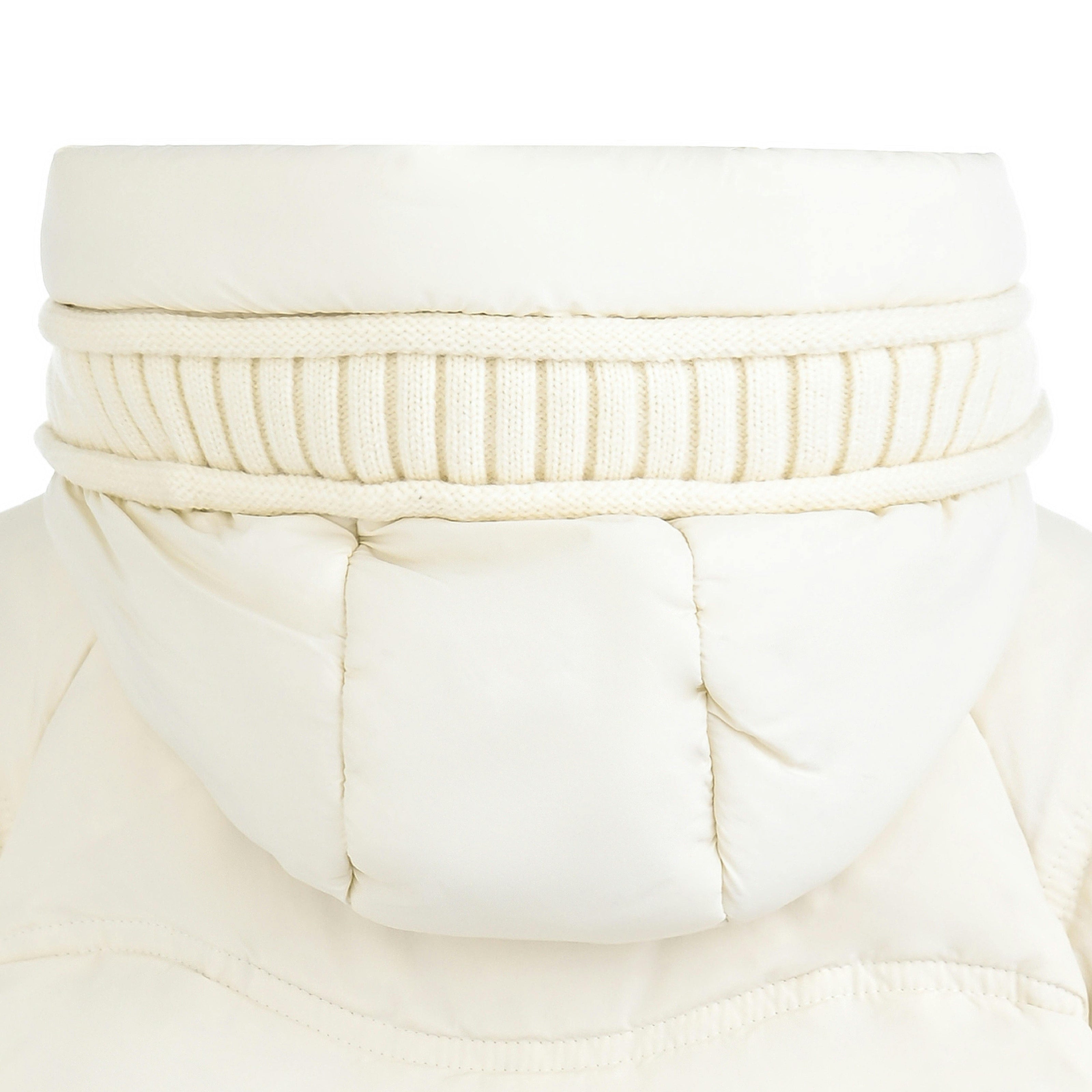 Ivory Pom-Pom Puffer Jacket