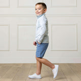 Organic Uniform Stretch Chino Short, Blue