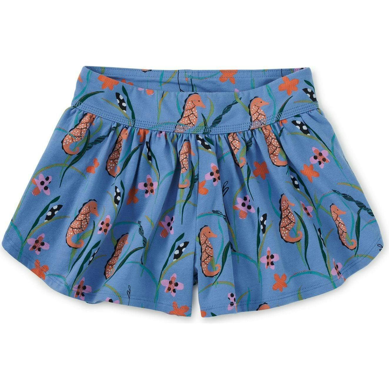 Sporty Petal Shorts, Blue
