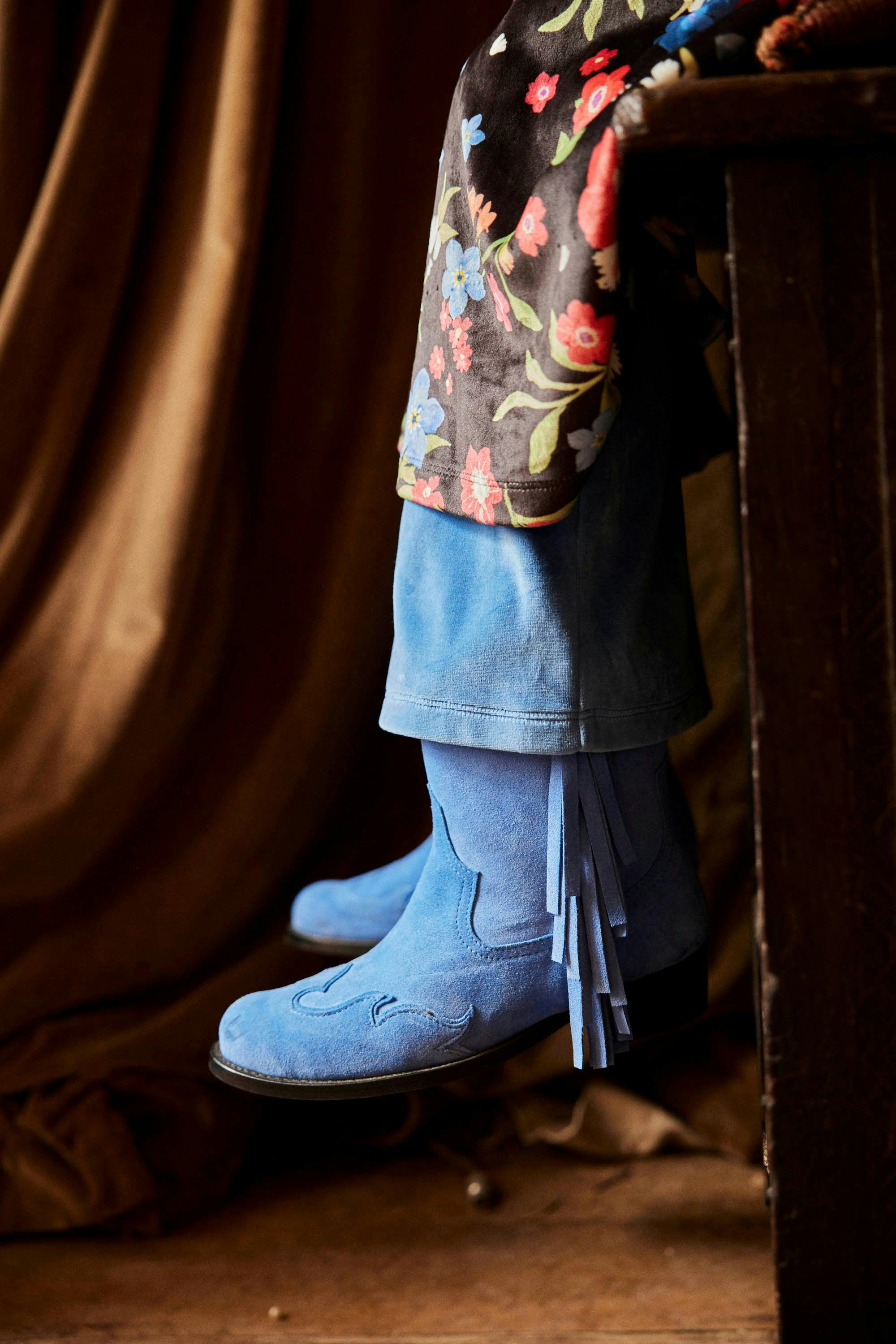 FRINGES BOOT BLUE