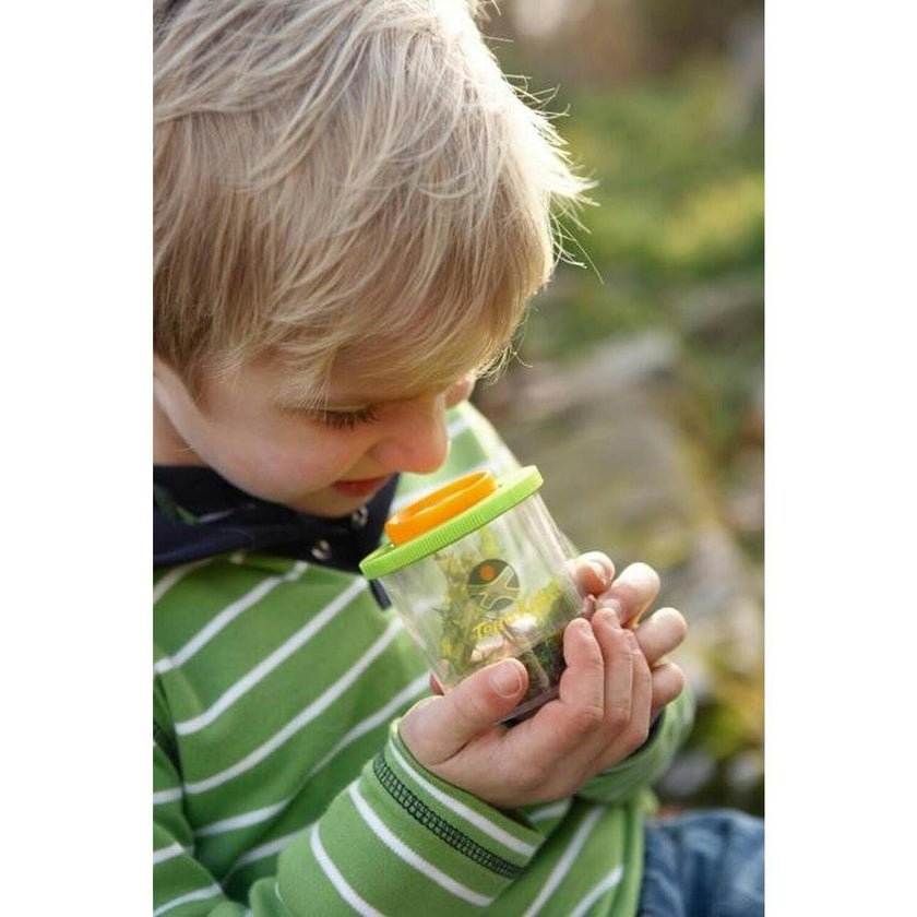 Terra Kids Beaker Magnifier Clear Bug Catcher with two Magnifying Glasses for Children's Nature Exploration