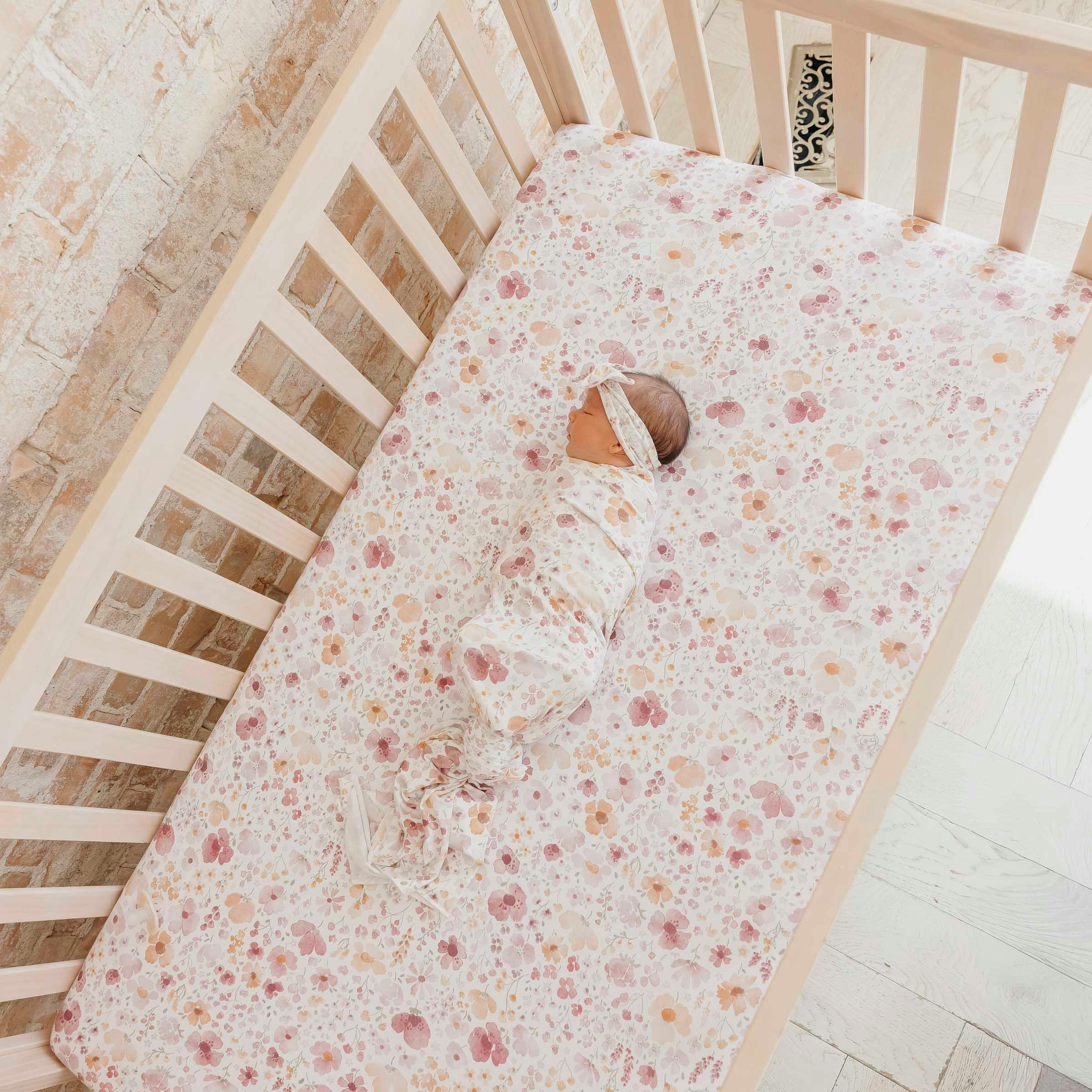 Premium Knit Fitted Crib Sheet - Diana