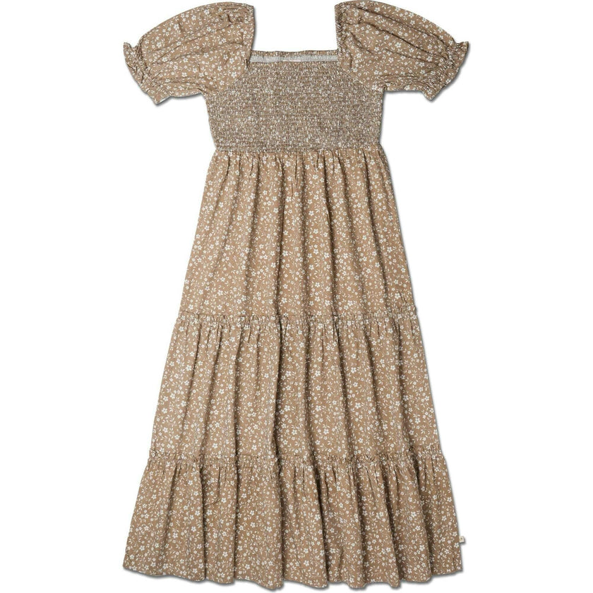 Organic Smocked Tiered Dress