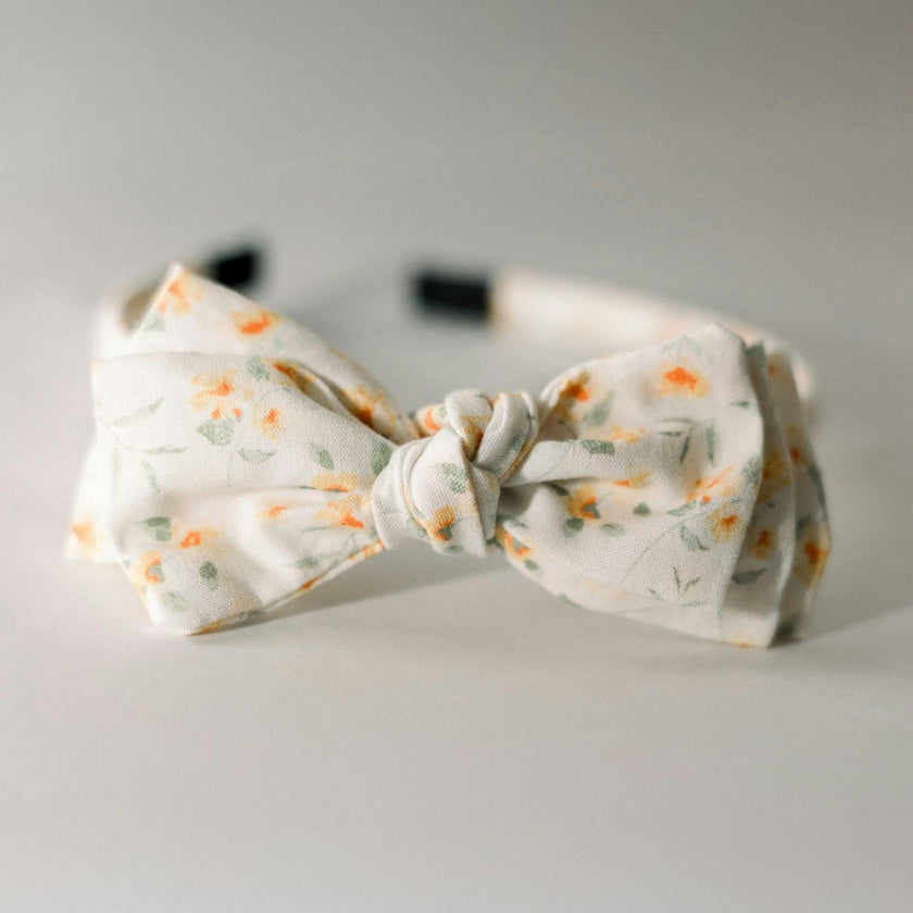 Three Little Bows Headband | Lemon Blossom