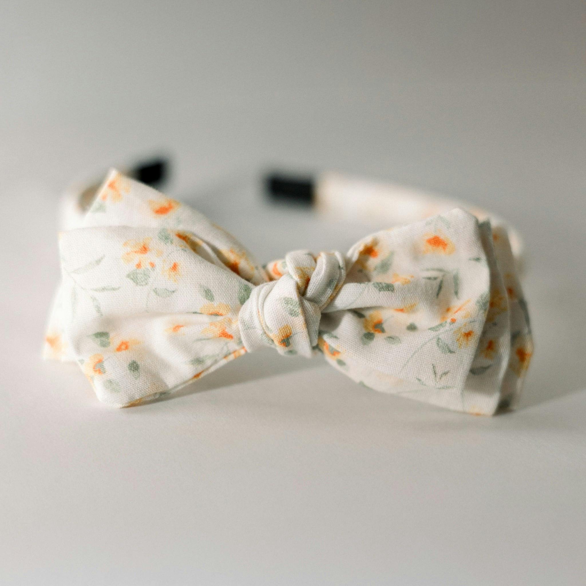 Three Little Bows Headband | Lemon Blossom