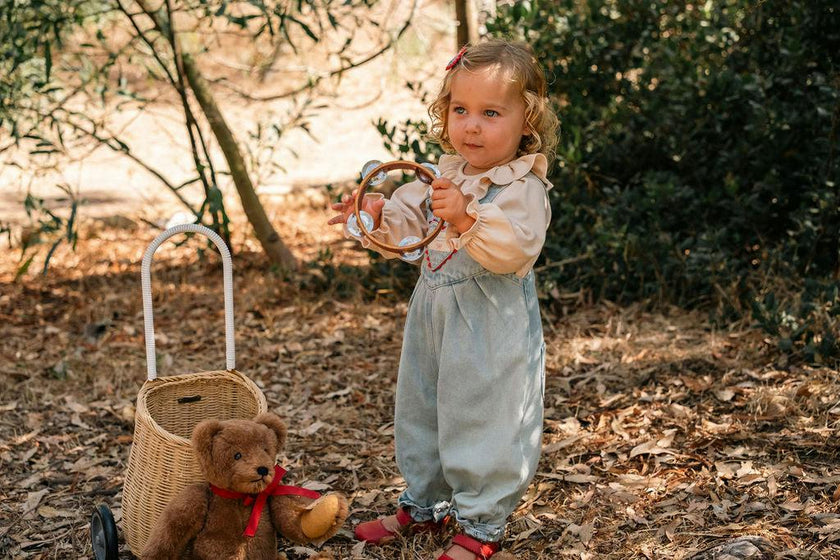 Overall Romper in Denim Darling