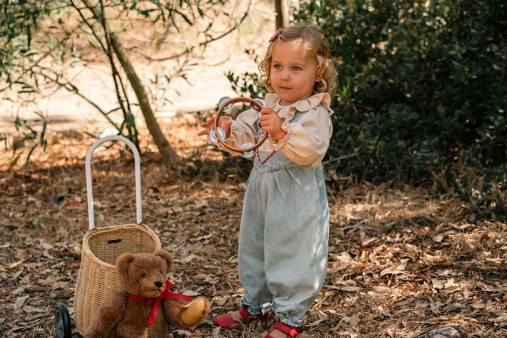 Overall Romper in Denim Darling