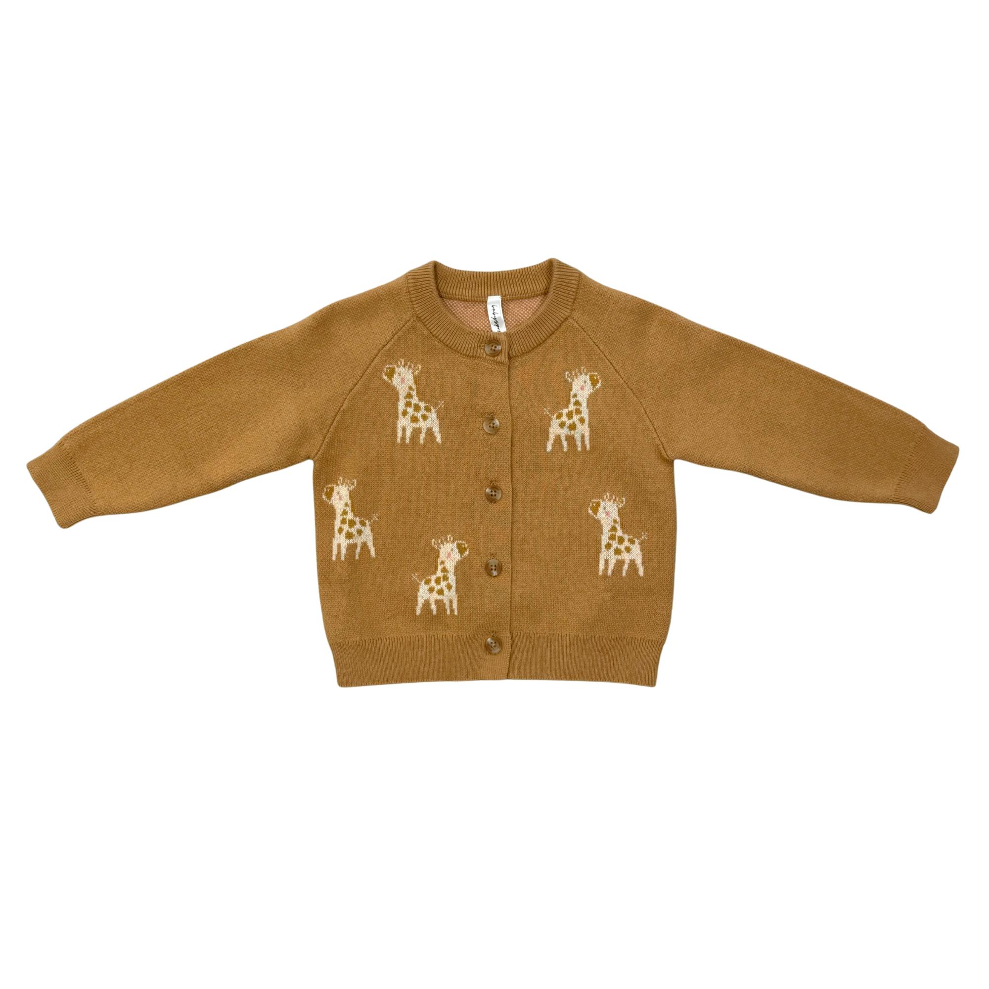 Knit Cardigan in Giraffe