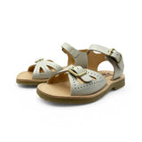 Pearl Kids Double Buckle Sandal – Vanilla Leather
