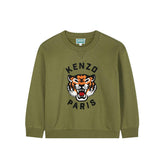 Olive Green Tiger Logo Sweatshirt