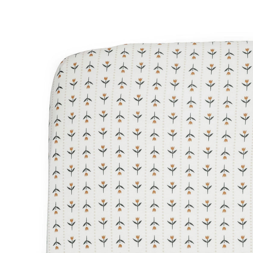 Stretch Knit Crib Sheet - Tulip Stripe