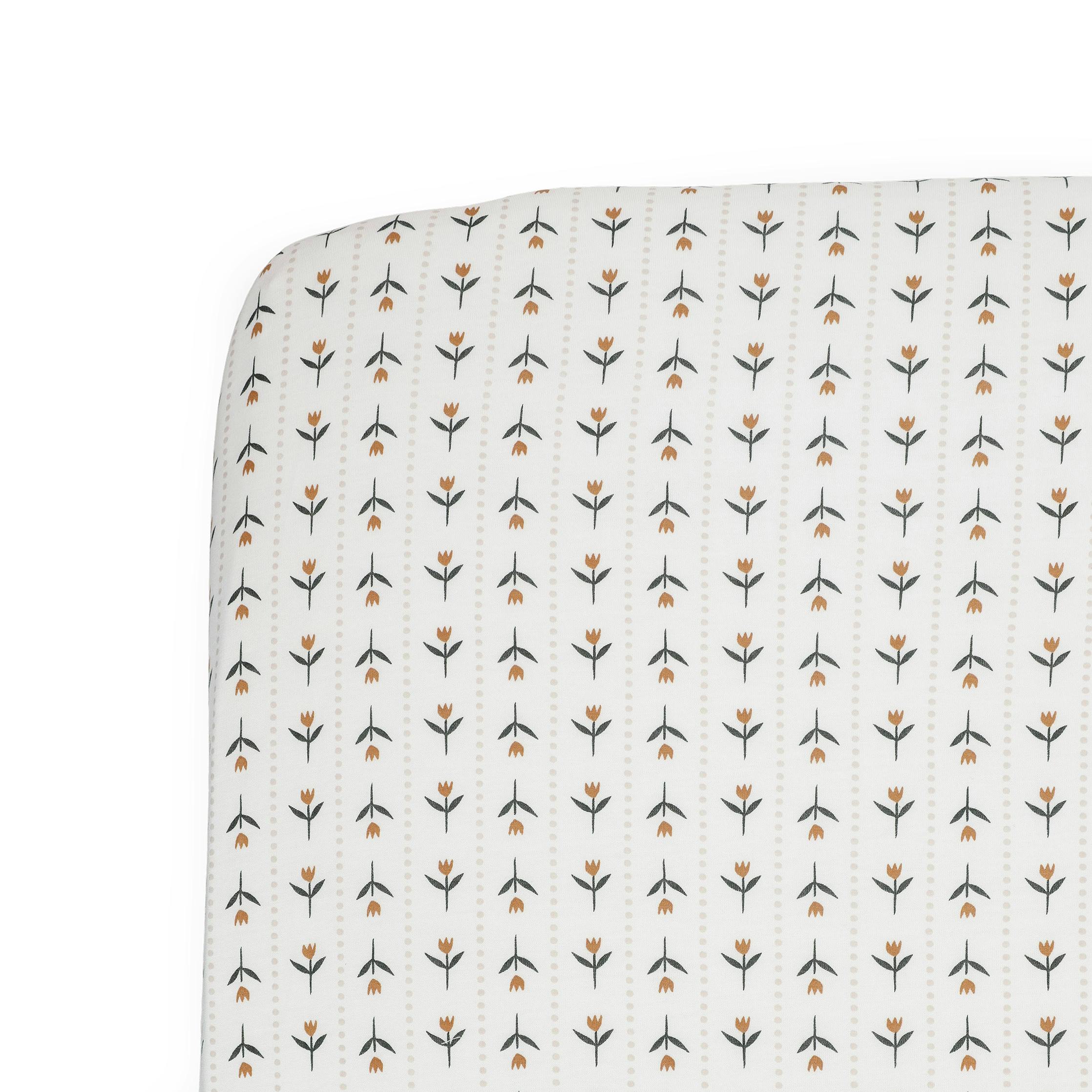Stretch Knit Crib Sheet - Tulip Stripe