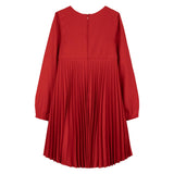 Red Pleated Floral Dress  - FINAL SALE
