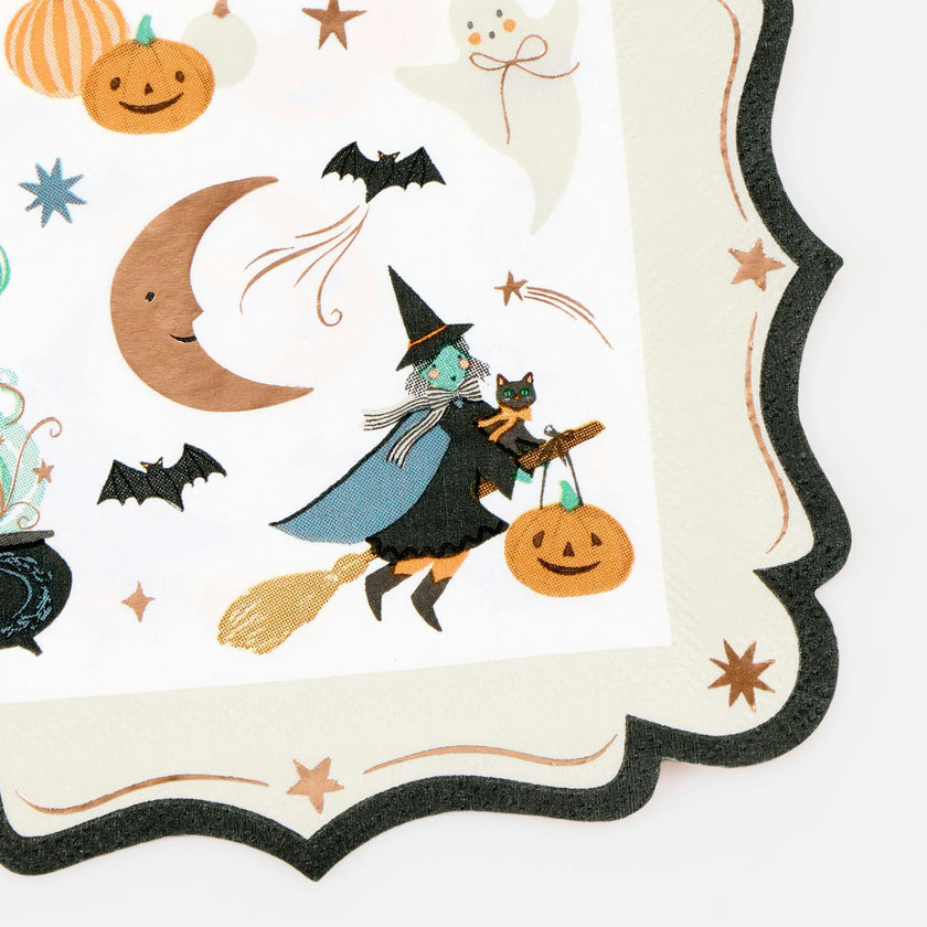 Ornate Edge Halloween Small Napkins
