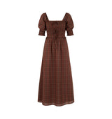 The Malene Nap Dress - Chestnut Plaid
