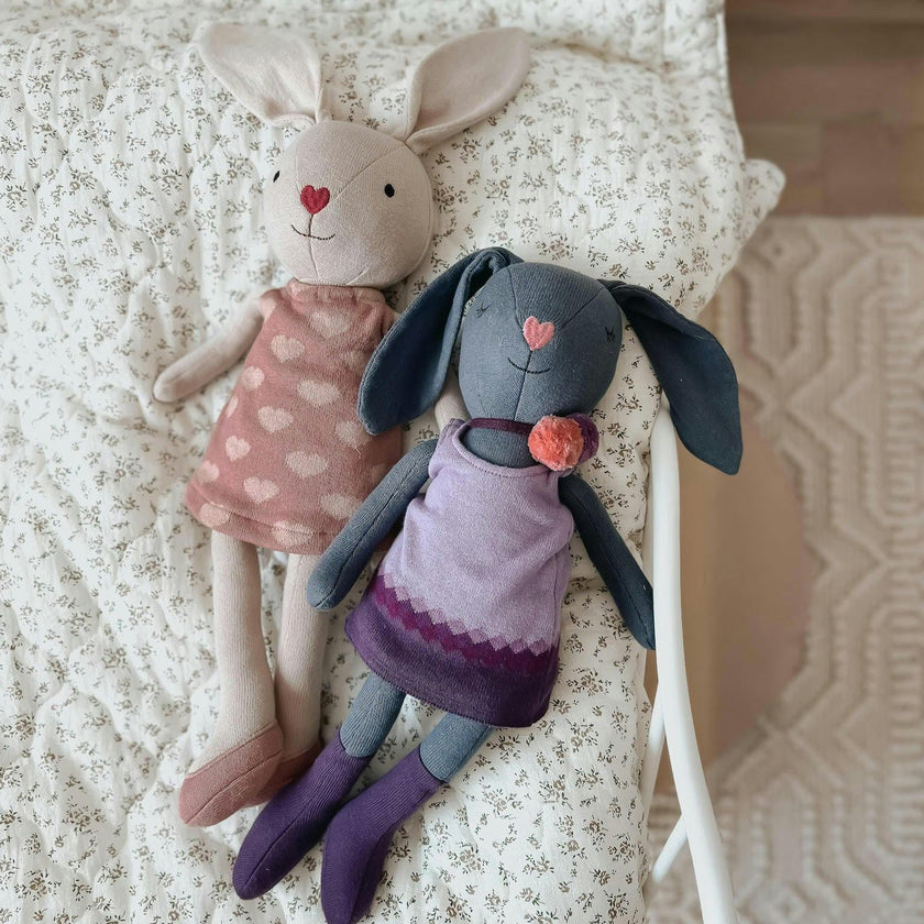 Knit Bunny Plush - Lila