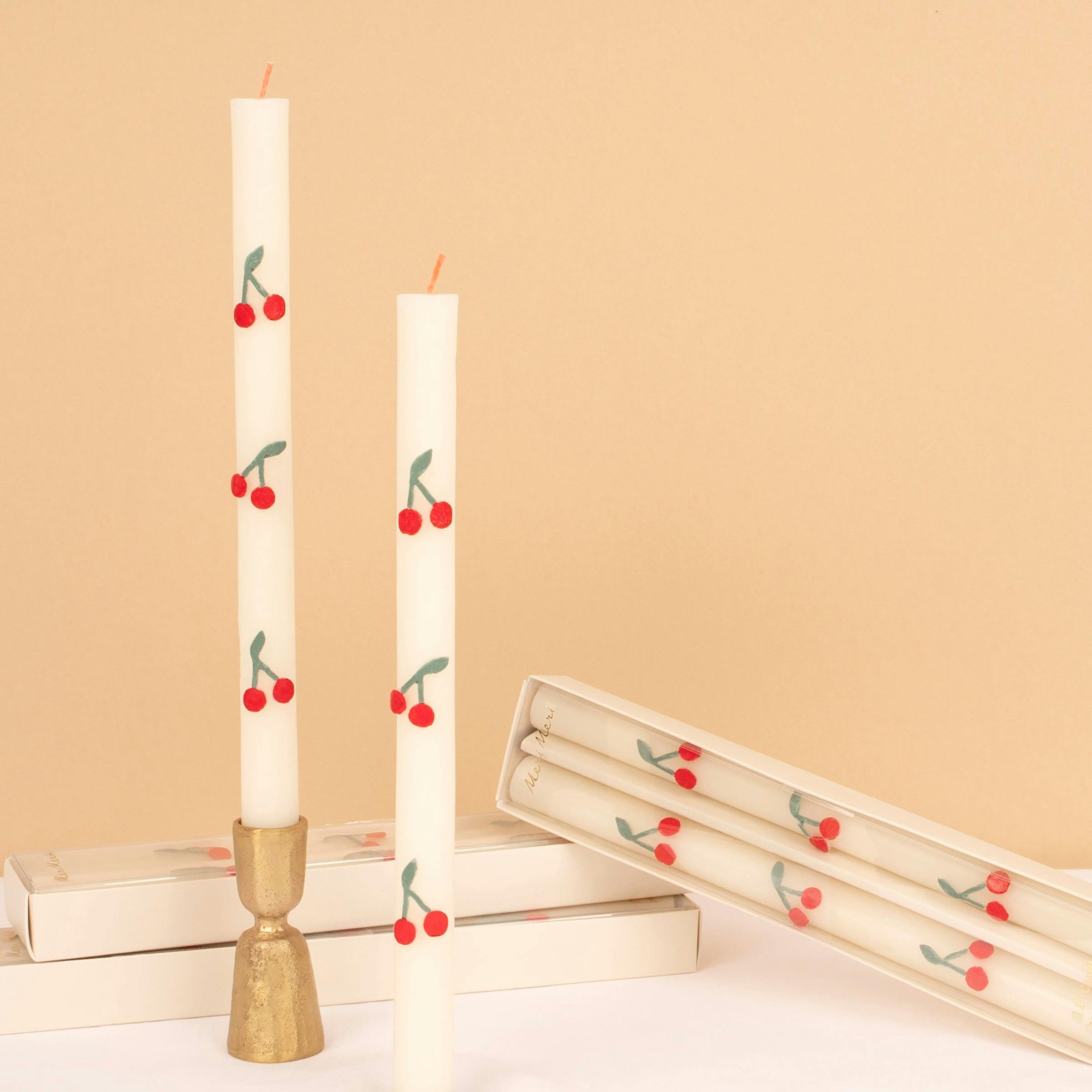 Cherry Table Candles