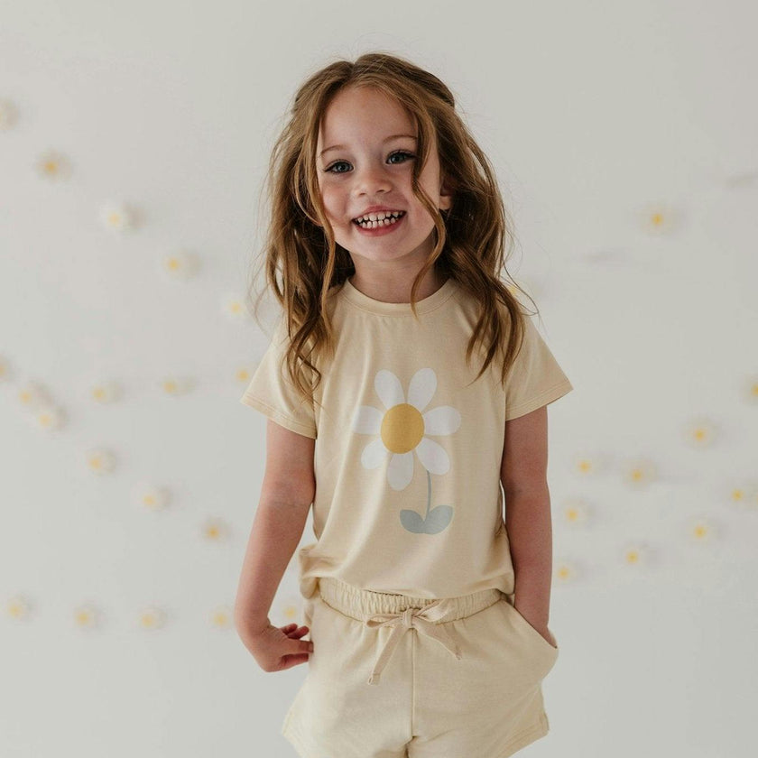 Girl's Short Sleeve Tee in Happy Little Soul