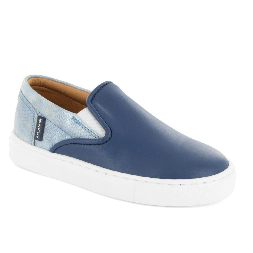 Slip On Sneaker, Blue Ocean Leather