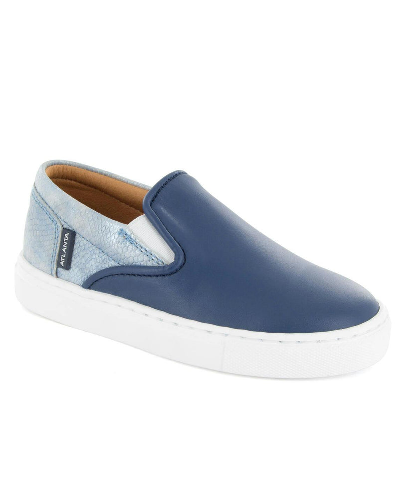 Slip On Sneaker, Blue Ocean Leather