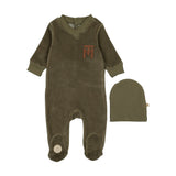 V-Neck Emblem Footie & Hat