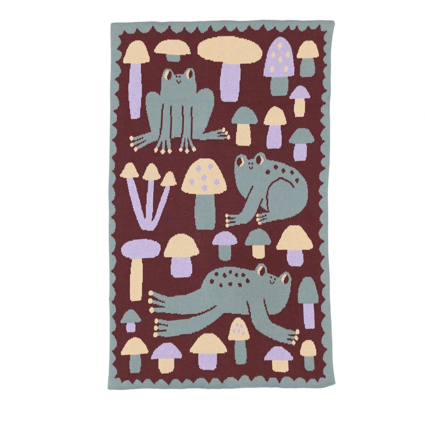 Hoppy Place Knit Mini Blanket