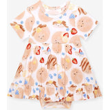 Pancakes Ruffled Twirl Bodysuit Dress