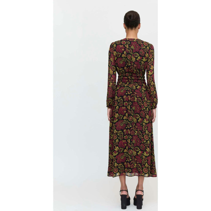 The Rosely Dress - Black Palampore Floral