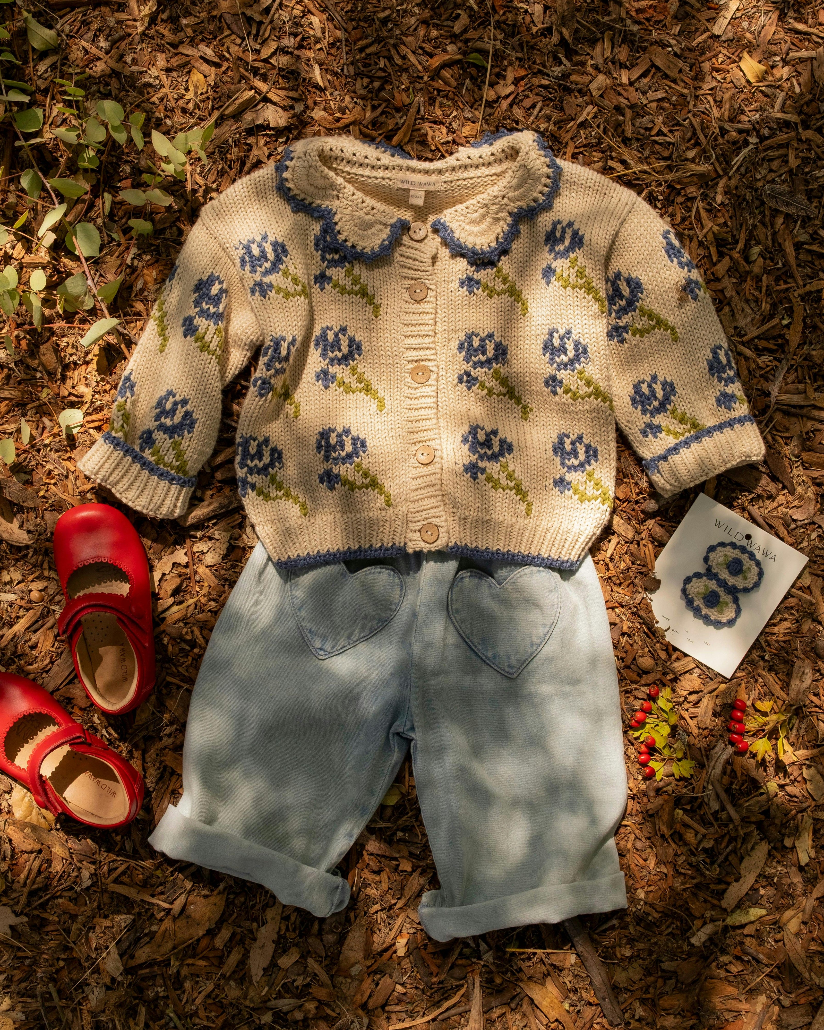 Ines Cardigan in Midnight Bloom