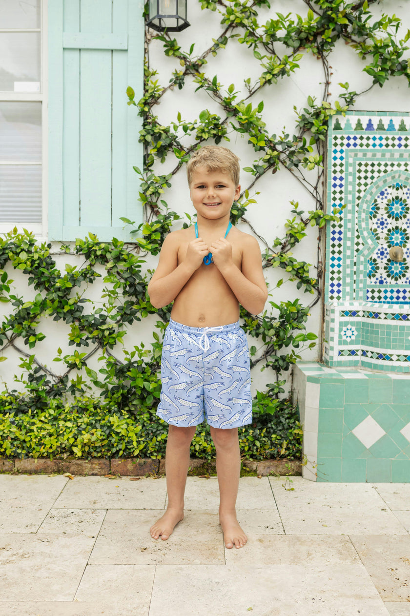 Swim Trunks - Blue Alligator Alley