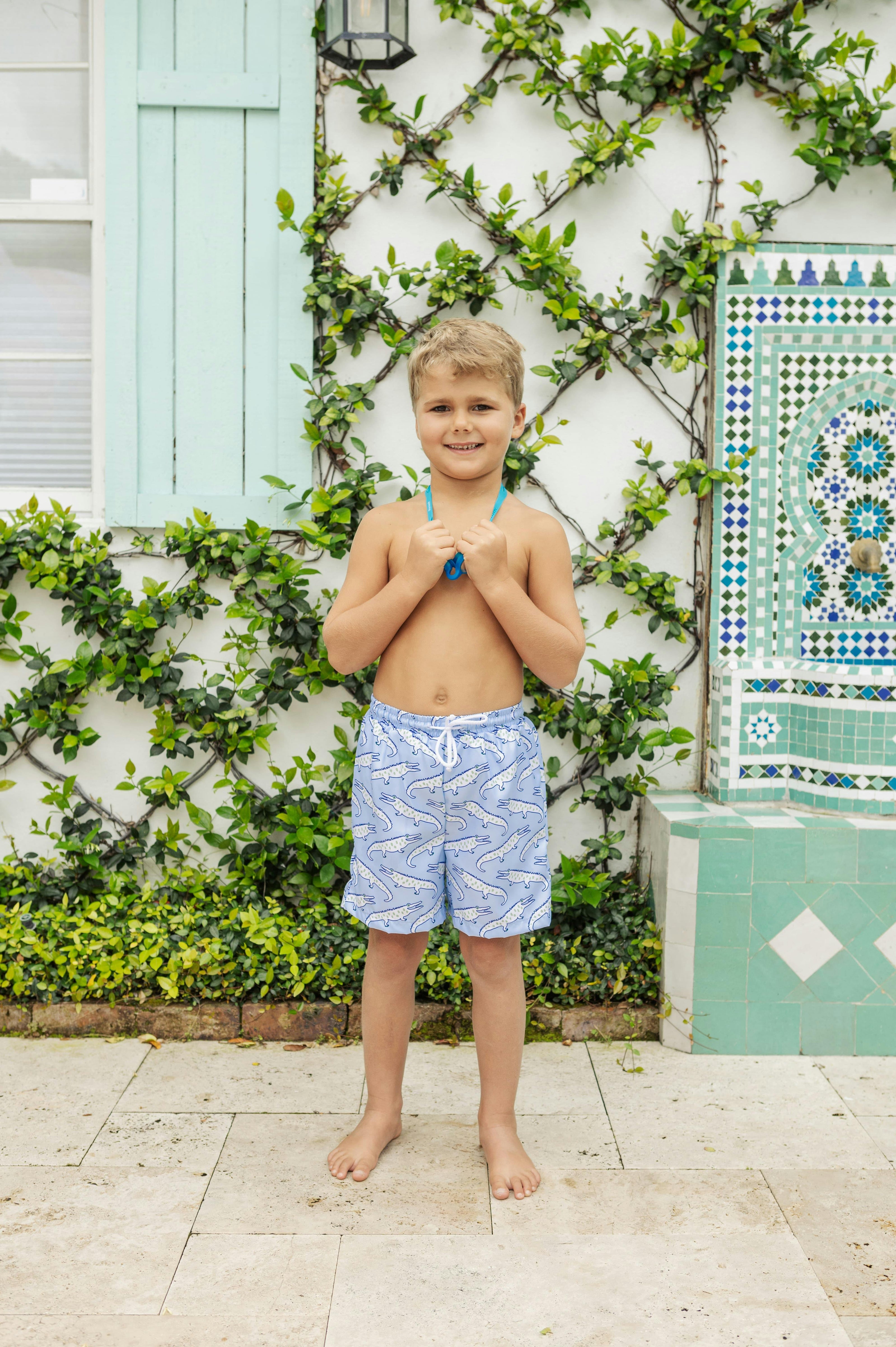Swim Trunks - Blue Alligator Alley