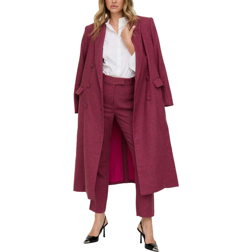 Jakki Tailored Herringbone Print Coat