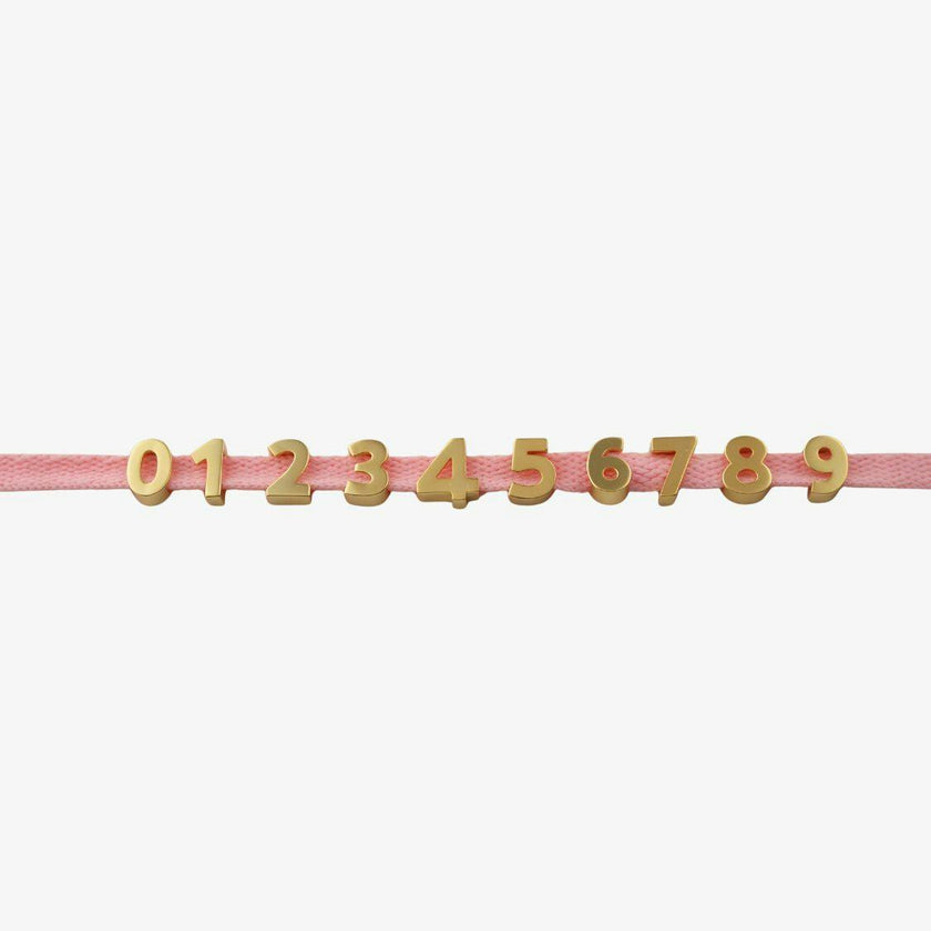 Gold Number Sneaker Charms
