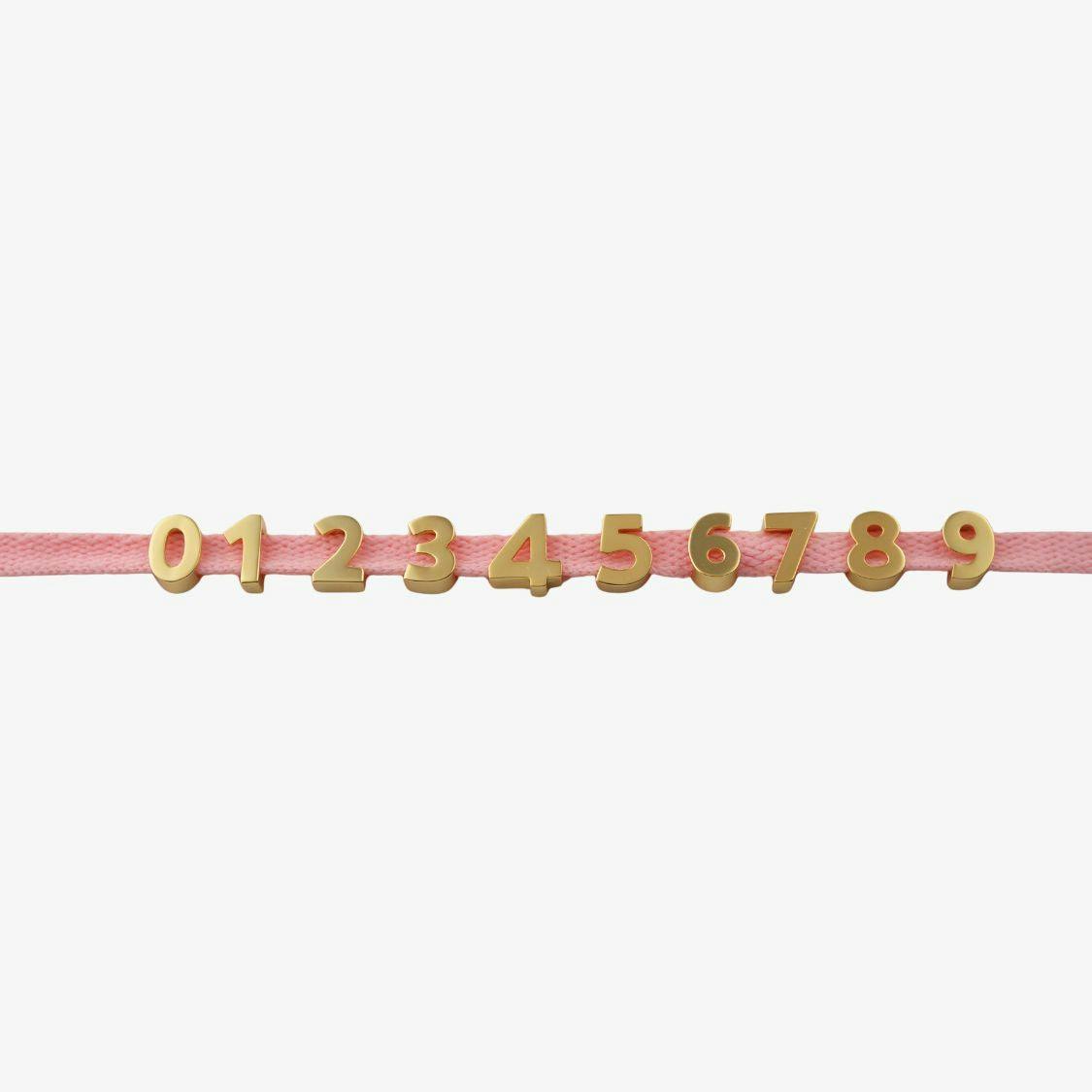 Gold Number Sneaker Charms