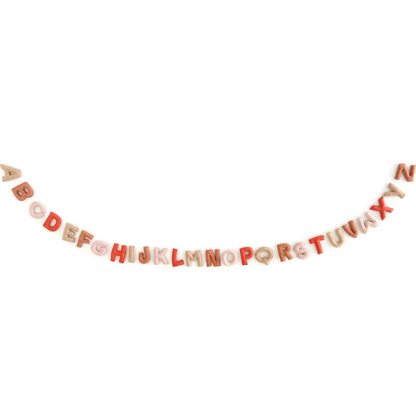 Boho Alphabet Wool Felt Garland