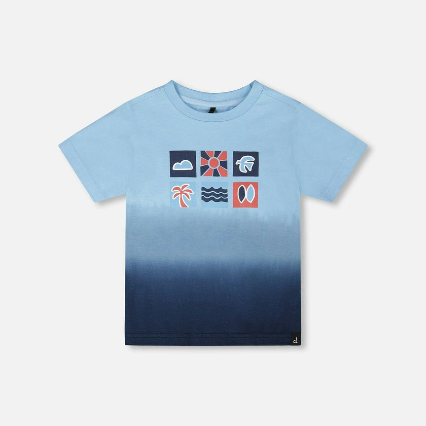 Organic Cotton Short Sleeve T-Shirt Blue Gradient