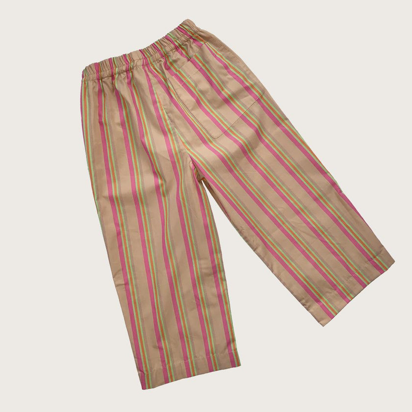 Ever Candy Stripe Wide Cotton Trousers