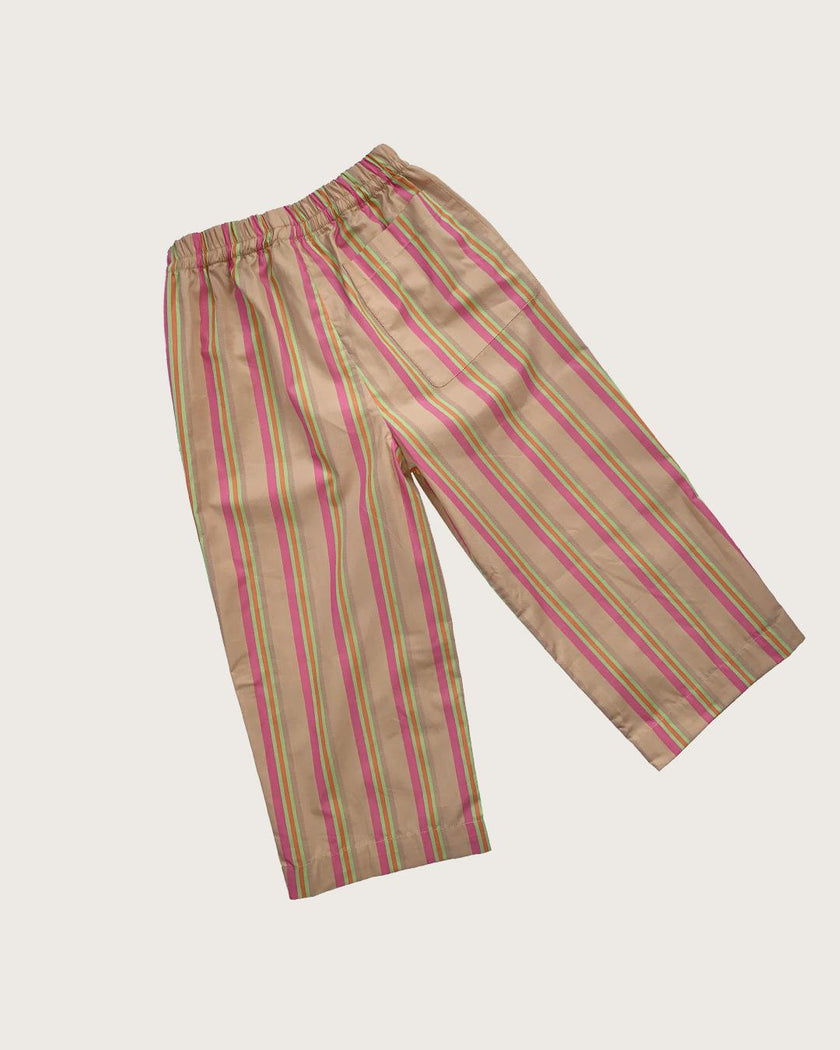 Ever Candy Stripe Wide Cotton Trousers
