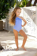 Sea Blue Emblem Bathing Suit