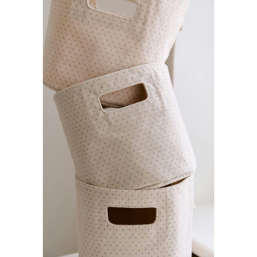 Printed Basket Mini - Pin Dot Pebble