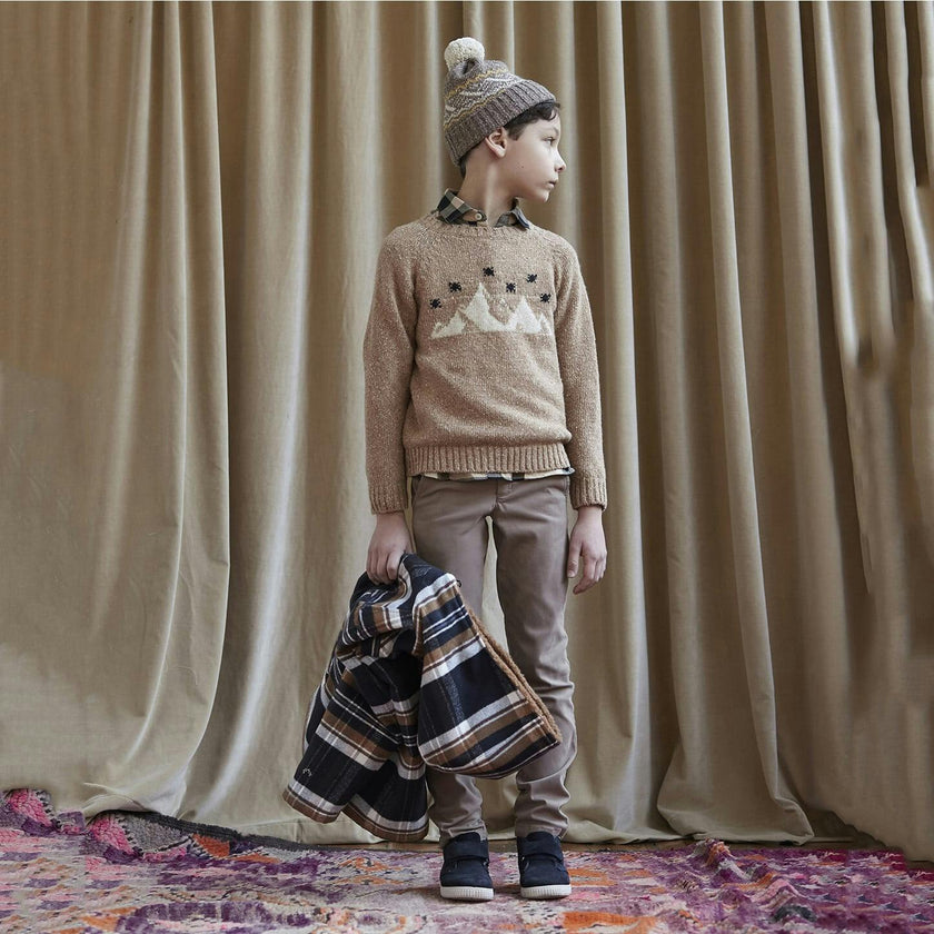 Mountain Scenery Knit Sweater