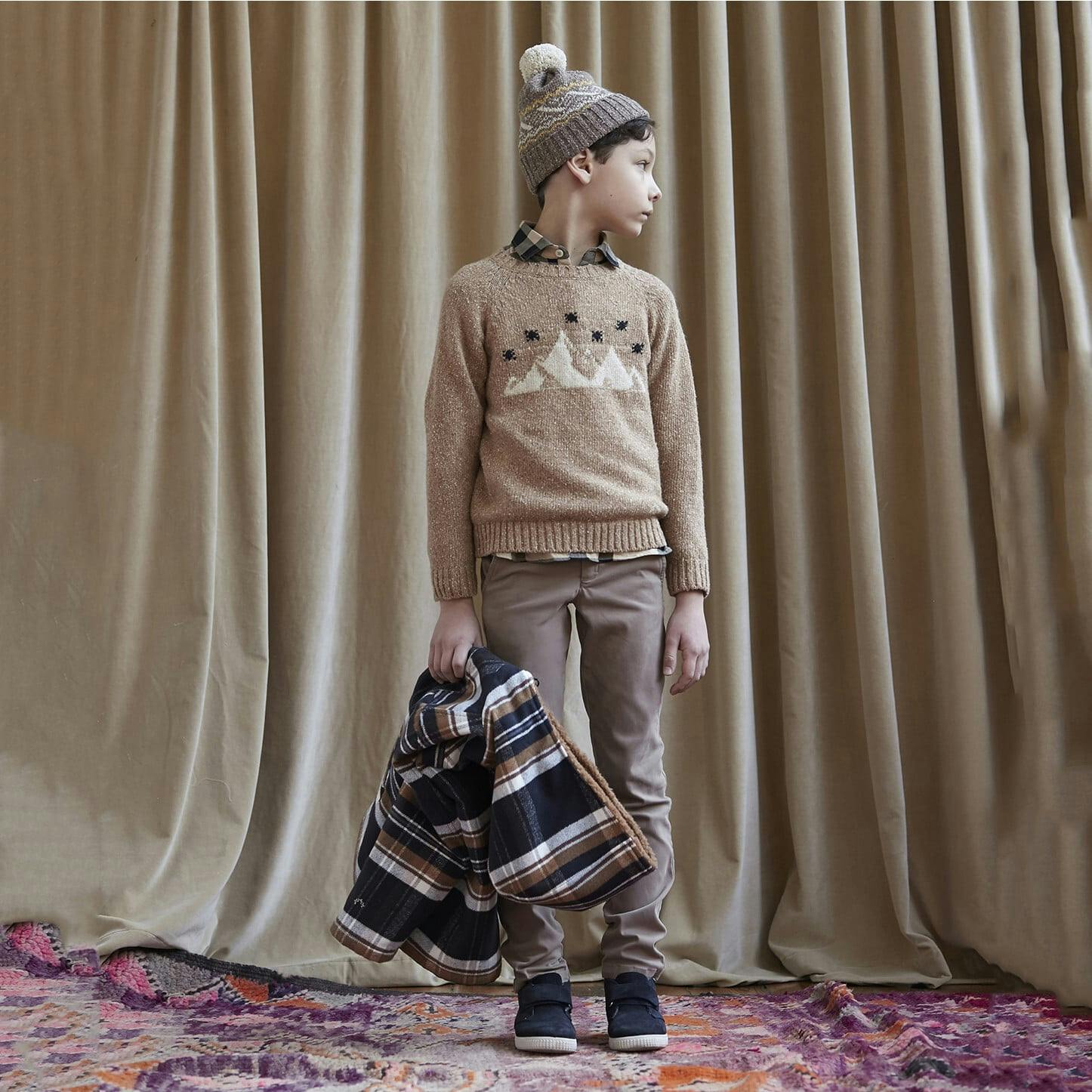 Mountain Scenery Knit Sweater