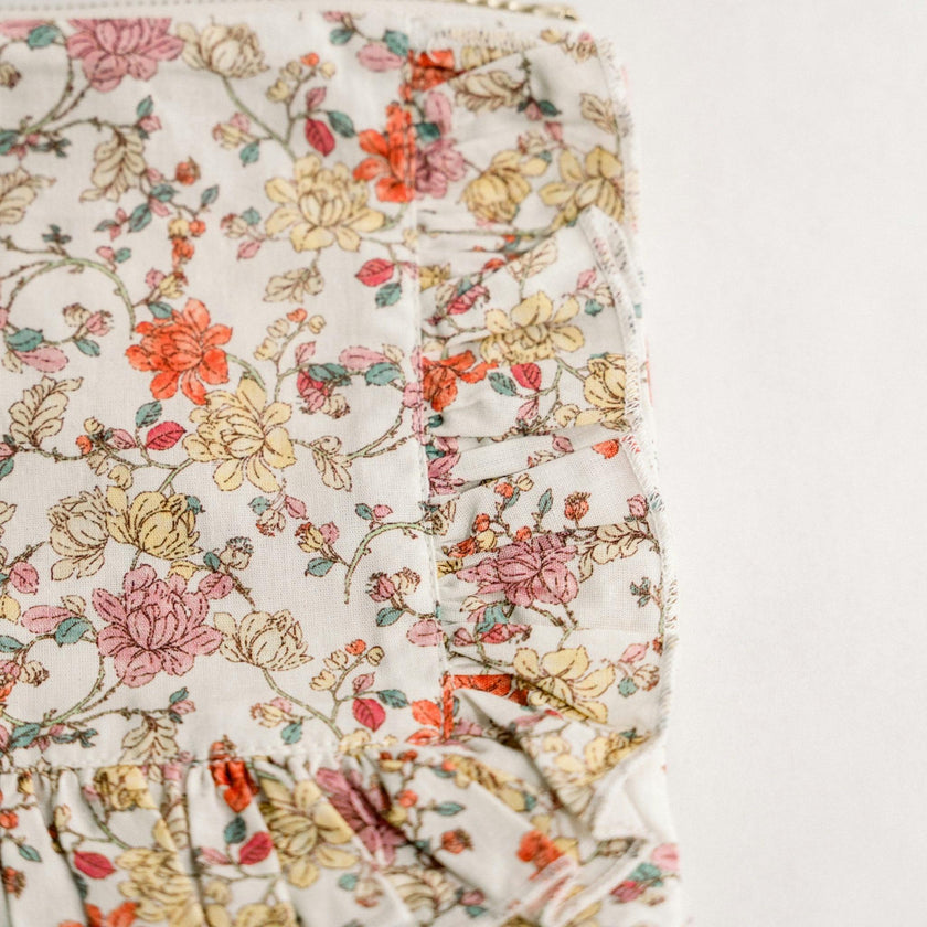 Midsummer Vine Timeless Floral Ruffle Zipper Pouch