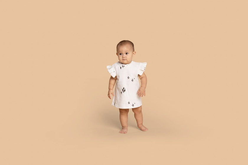 Baby Tent Box Pleated Sleeve Dress