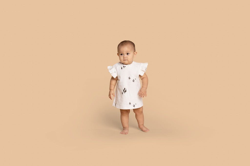 Baby Tent Box Pleated Sleeve Dress