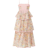 Alanna Frill Embroidered Maxi Dress