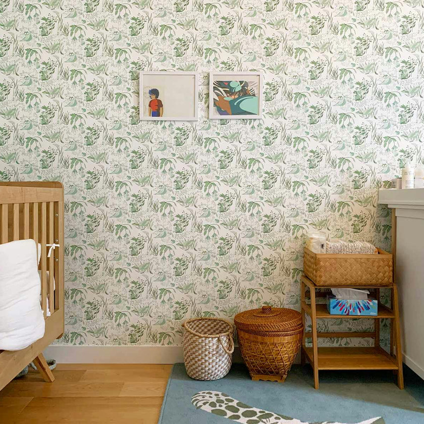 Papier peint LUCIOLES coloris Vert
