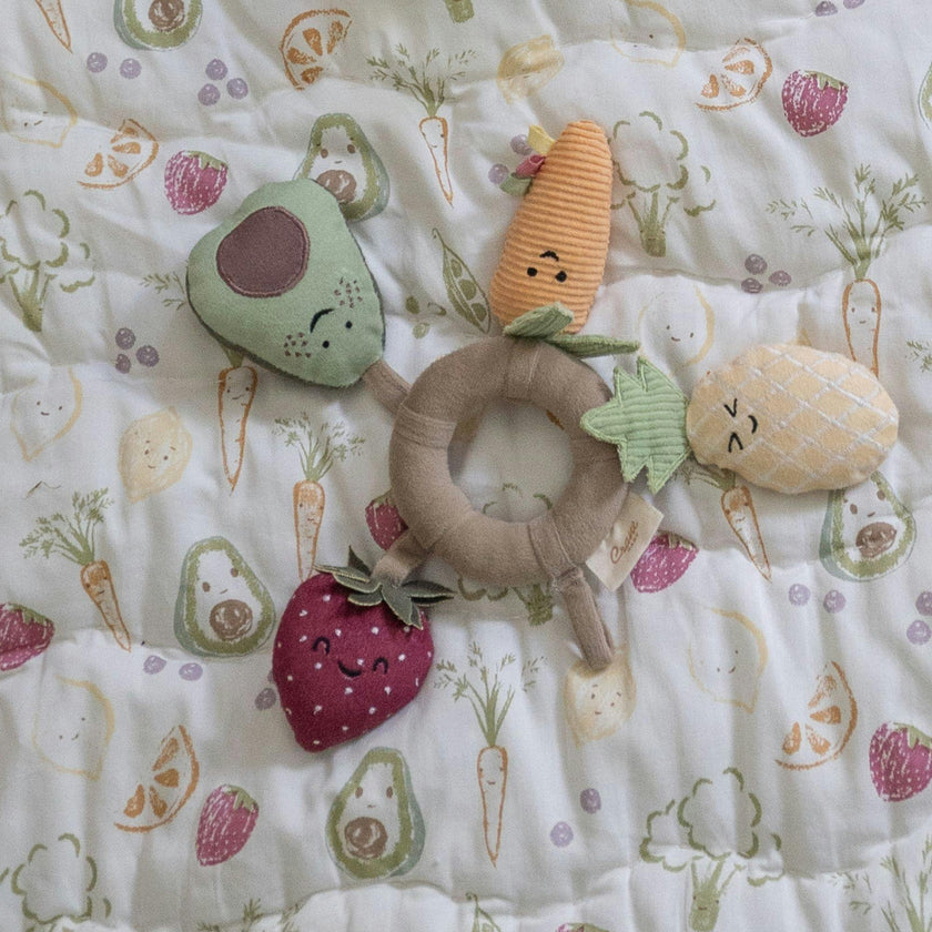 Clementine Fruits & Veggies Soft Plush Activity Ring