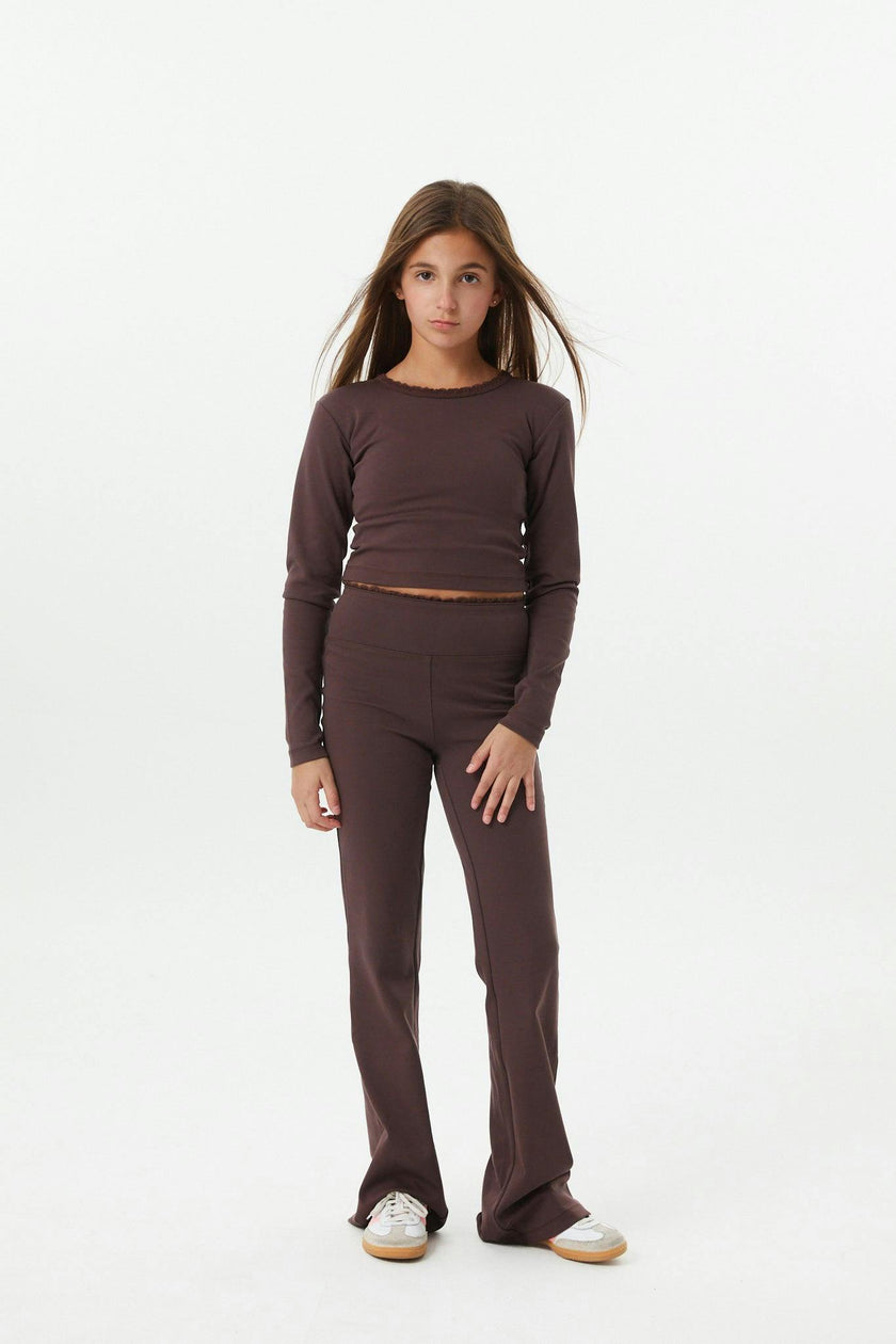 Mae Brown Cotton Spandex Legging